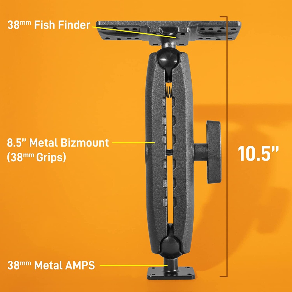 iBOLT 38mm / 1.5 inch Composite Universal Marine Fish Finder to Metal AMPS Drill Base Mount