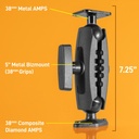 iBOLT 38mm / 1.5 inch Metal AMPS to Composite Diamond AMPS Drill Base Mount