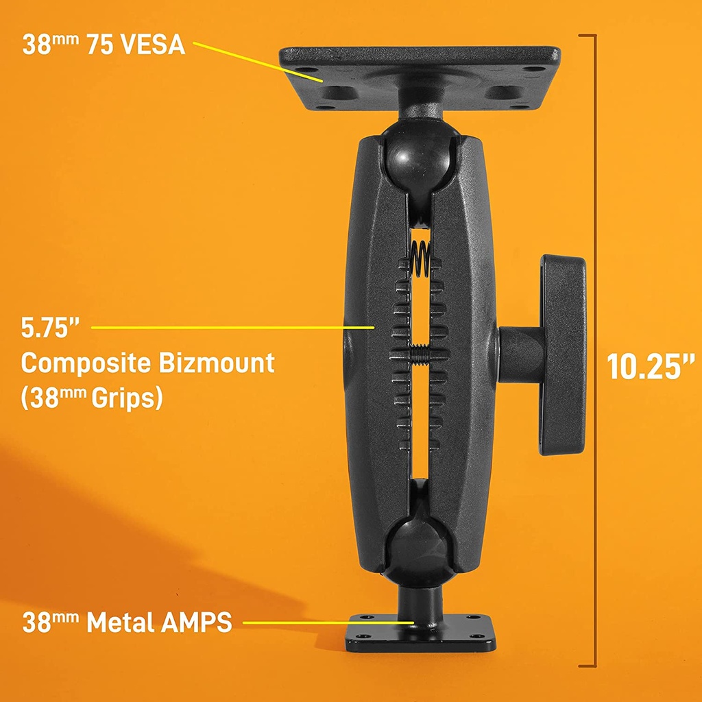 iBOLT 38mm / 1.5 inch Metal AMPS to VESA 75 x 75 Mount for Monitors, displays, or tv‚Äôs
