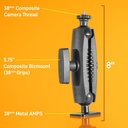 iBOLT 38mm / 1.5 inch Metal AMPS to 20º Composite Camera Screw Dual Ball Mount