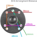 iBOLT 25mm Metal AMPS Round Adapter Plate