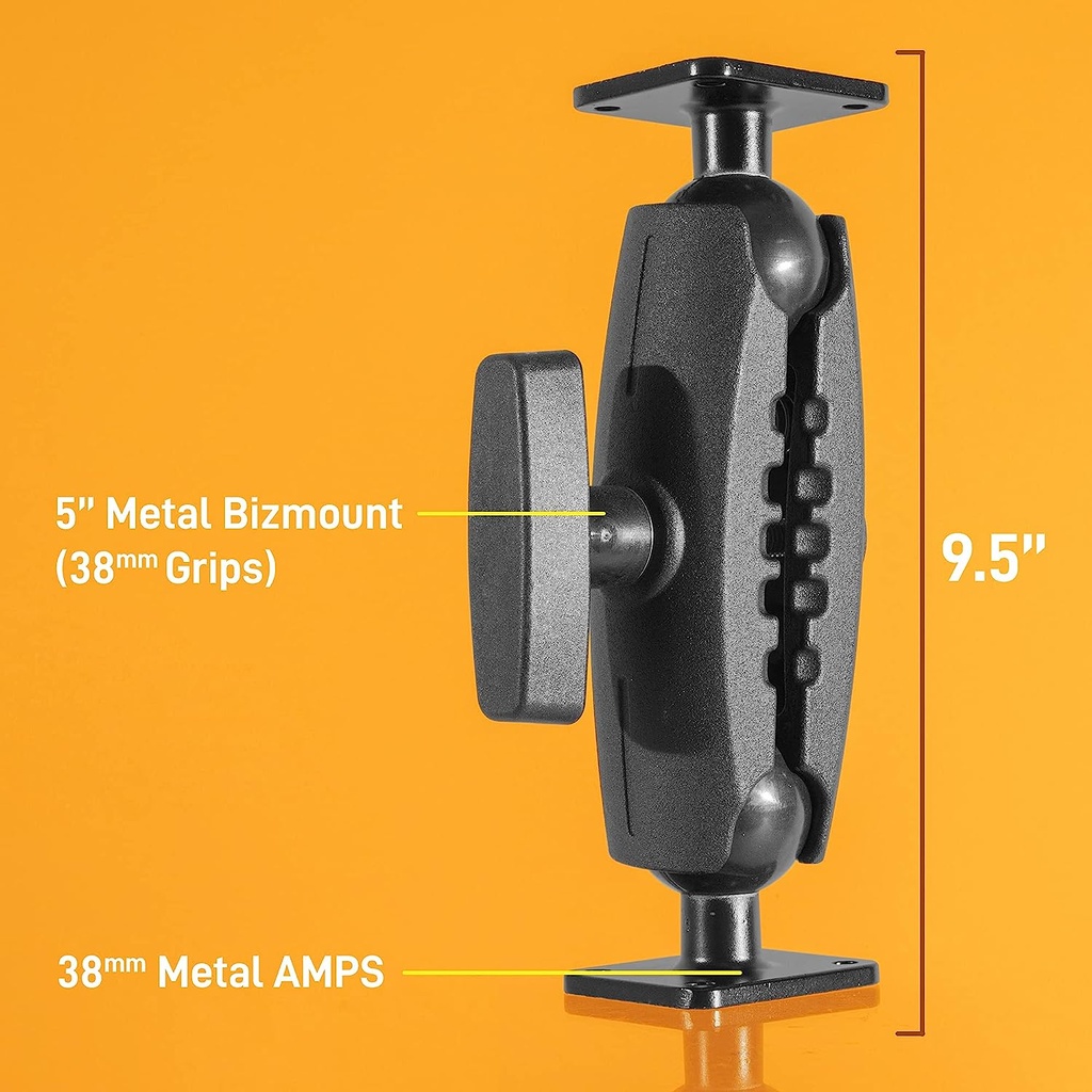 iBOLT 38mm / 1.5 inch Metal Rectangular AMPS to AMPS Drill Base Mount