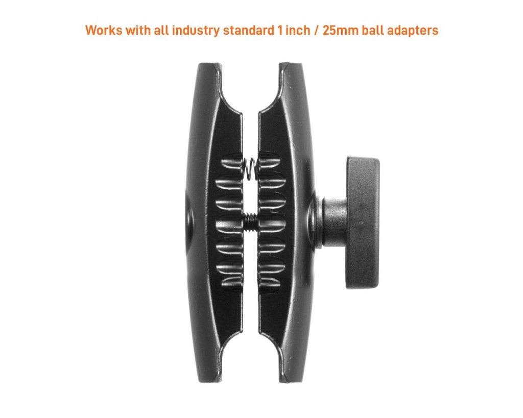 iBOLT Aluminum 3.75 inch Double Socket Arm 25mm Ball adapter