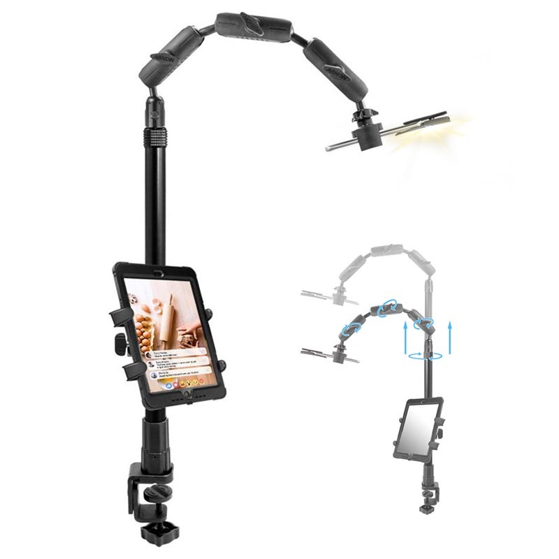 Arkon Remarkable Creators CLAMP Base 3-in-1 Phone and Tablet Stand with Ring Light Bundle