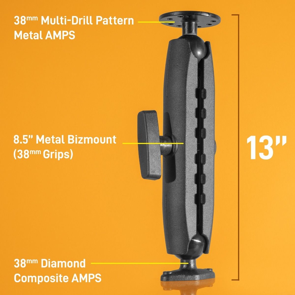 iBOLT 38mm / 1.5 inch Metal Circular AMPS Pattern to Composite Diamond AMPS Pattern Drill Base