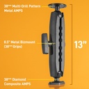 iBOLT 38mm / 1.5 inch Metal Circular AMPS Pattern to Composite Diamond AMPS Pattern Drill Base