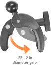 iBOLT 17mm Dual Ball Clamping Mount for Handlebars, Poles, Posts compatible w/ Garmin GPS Systems and iBOLT Phone Holders