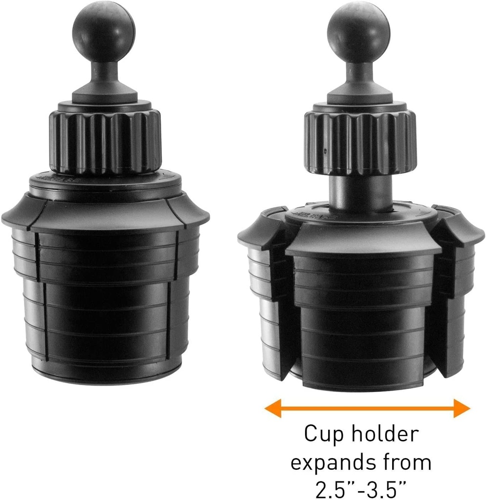 iBOLT 17mm Dual Ball to Cup Holder Mount Base compatible w/ Garmin GPS and iBOLT Phone Holders