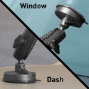 iBolt 17mm Dual Ball to “Sticky” Suction Cup Mount Base Compatible w/ 17mm GPS Brackets Phone Holders