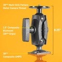 iBOLT 38mm / 1.5 inch Composite AMPS Pattern to ¬º 20‚Äù Metal Camera Screw Mount