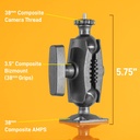 iBOLT 38mm / 1.5 inch Composite Rectangular AMPS to ¬º 20‚Äù Composite Camera Screw Mount