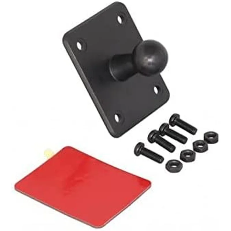 iBOLT 17mm Ball AMPS Adapter Plate with Bolt, Nuts, Adhesive