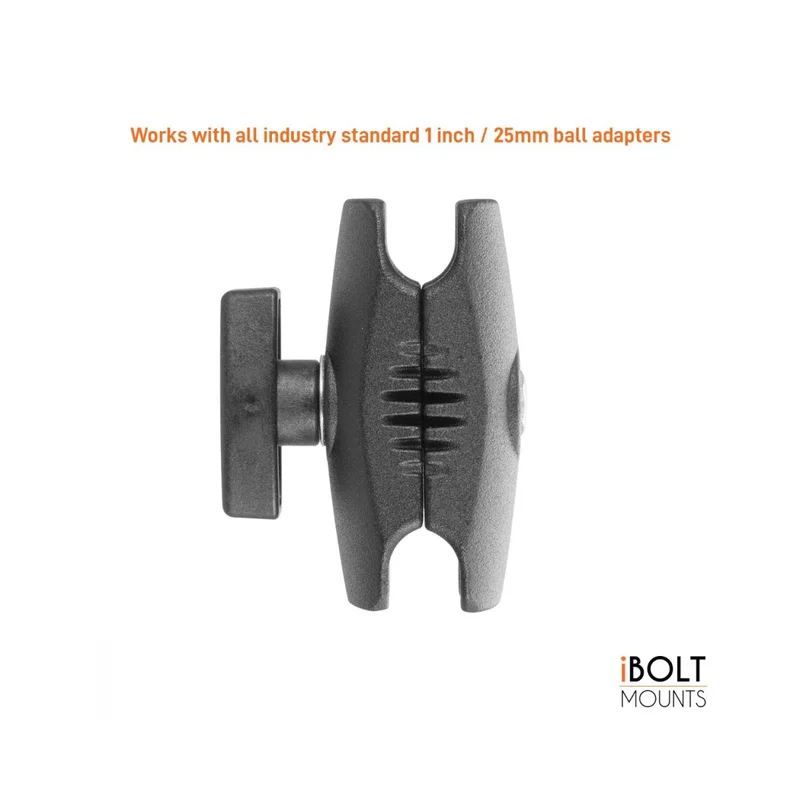 [22202] iBOLT Aluminium 2.75 Zoll Doppelsteckarm für 25mm Kugeladapter