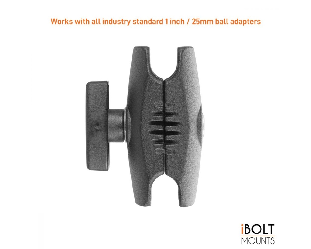 iBOLT Aluminum 2.75 inch Double Socket Arm for 25mm Ball adapters