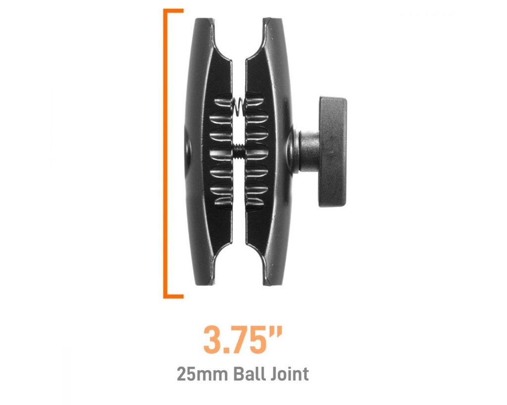 iBOLT Aluminum 3.75 inch Double Socket Arm 25mm Ball adapter