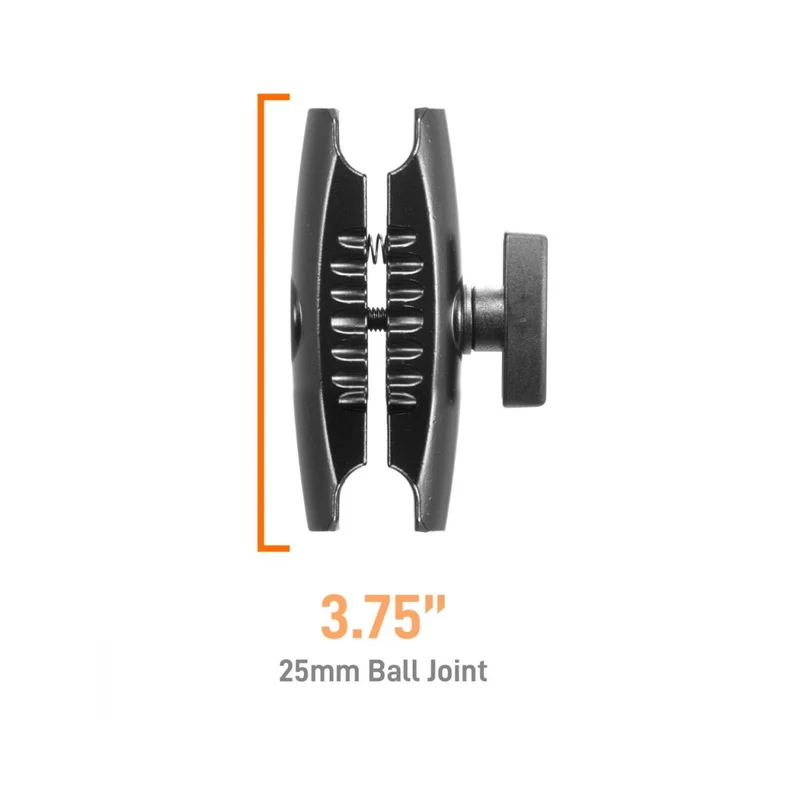 iBOLT Aluminum 3.75 inch Double Socket Arm 25mm Ball adapter