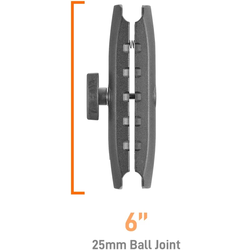 [22212] iBOLT Aluminium 15 cm Doppelsteckarm für 25 mm Balladapter