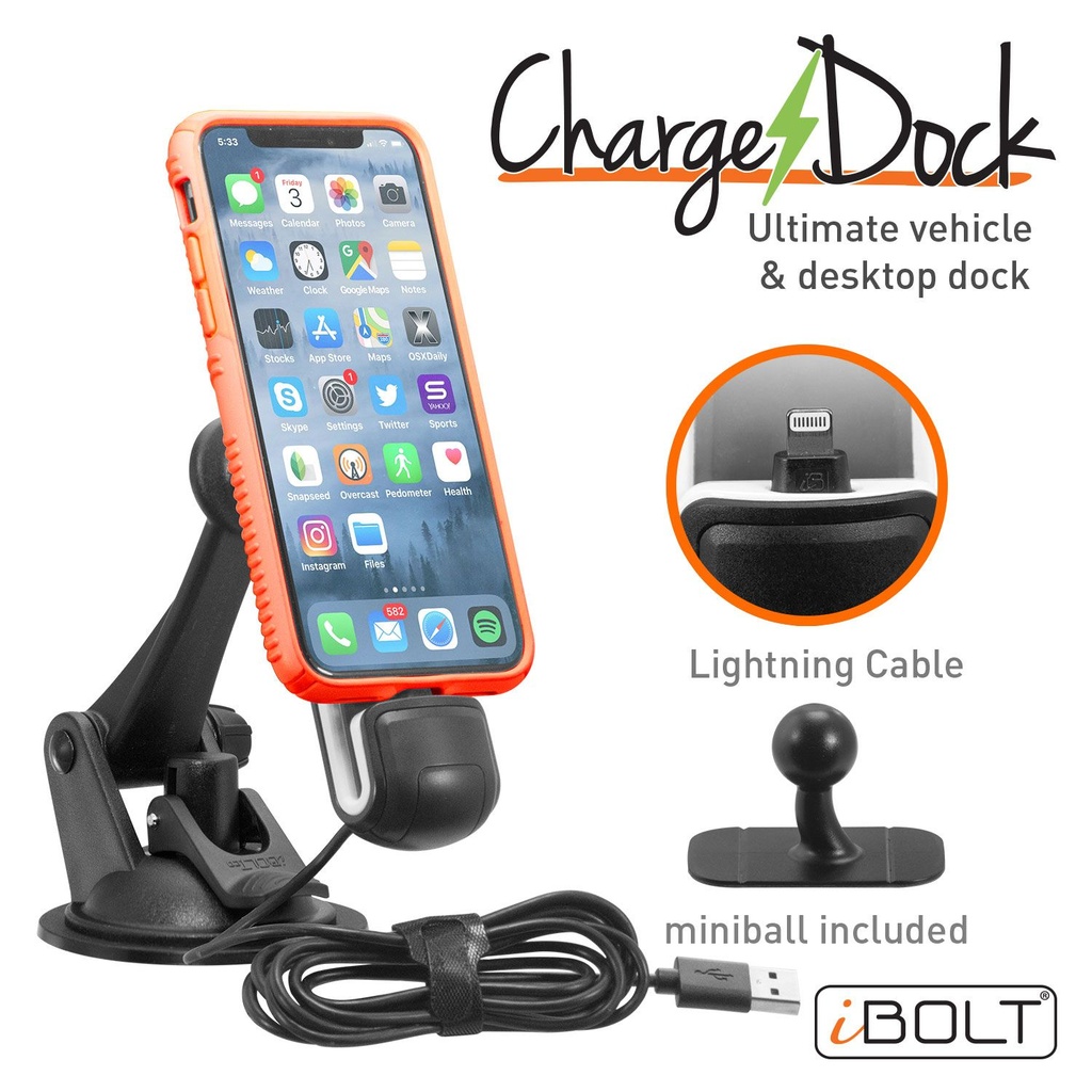 iBOLT Apple MFI Certified ChargeDock- Magnetic Mount