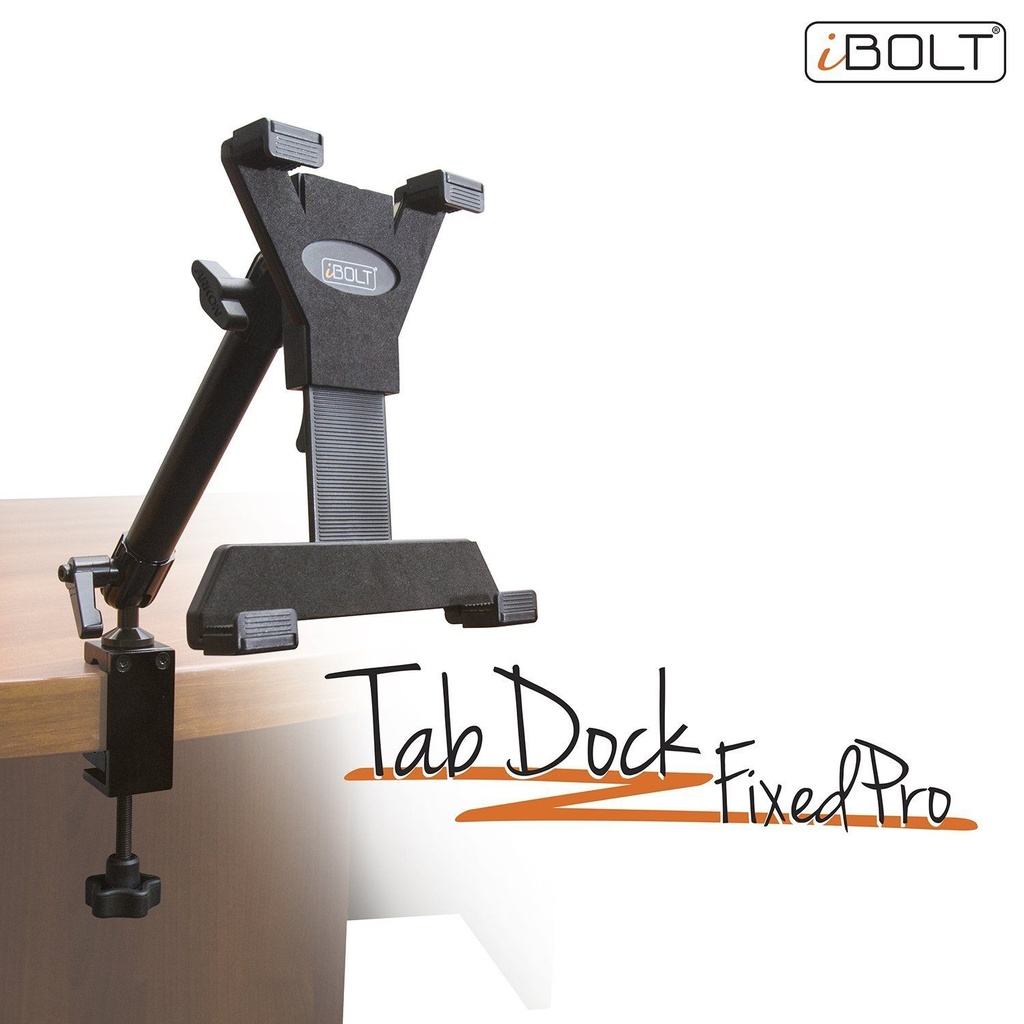 [IBBZ-33767] iBOLT TabDock FixedPro Clamp- Heavy Duty Metal C-Clamp Mount