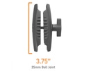 iBOLT 3.75 inch Shaft, 25mm Ball Adapter