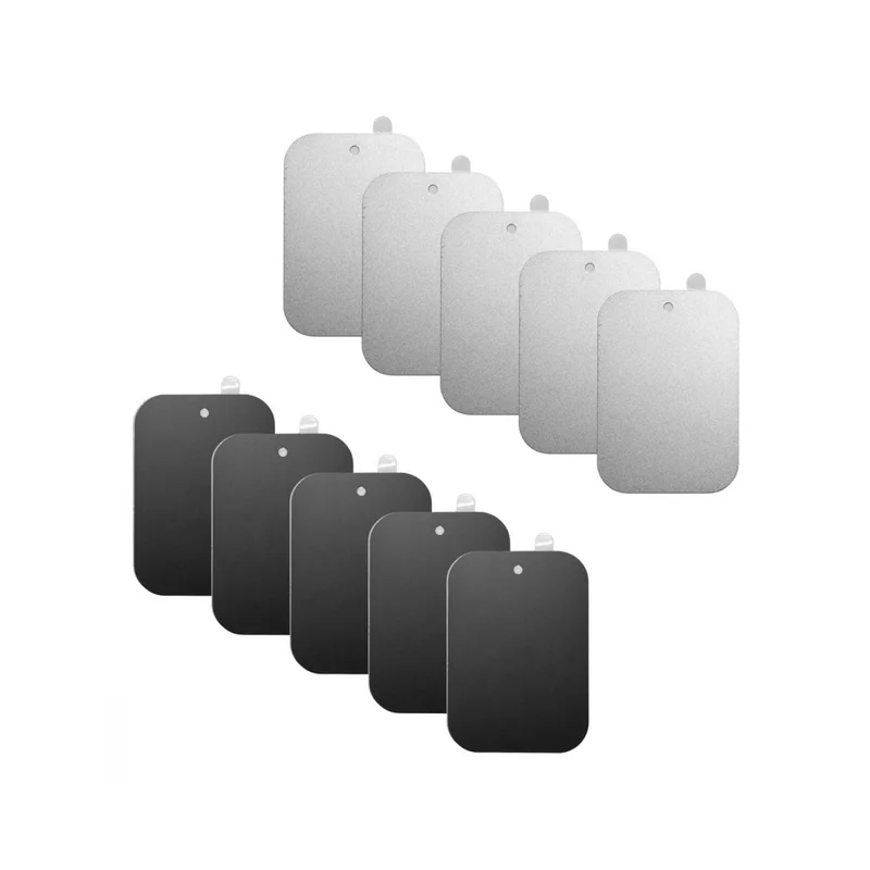 iBOLT (10er Pack) Metallrechteckige Klebeplatten für magnetische Smartphone-Halterungen