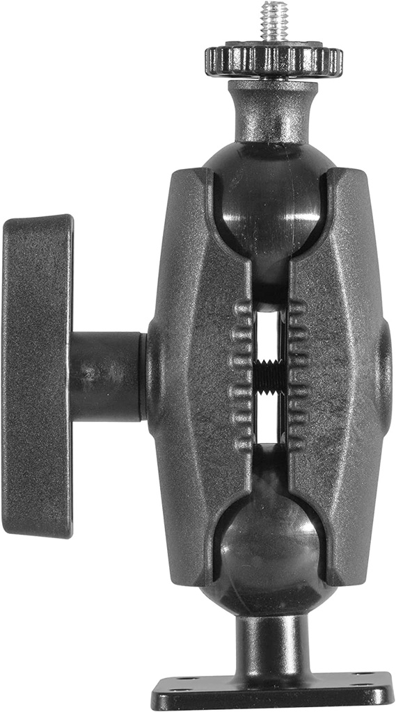 iBolt 38mm / 1.5 inch Metal Rectangular AMPS Pattern to ¼ 20” Composite Camera Screw Dual Ball Mount