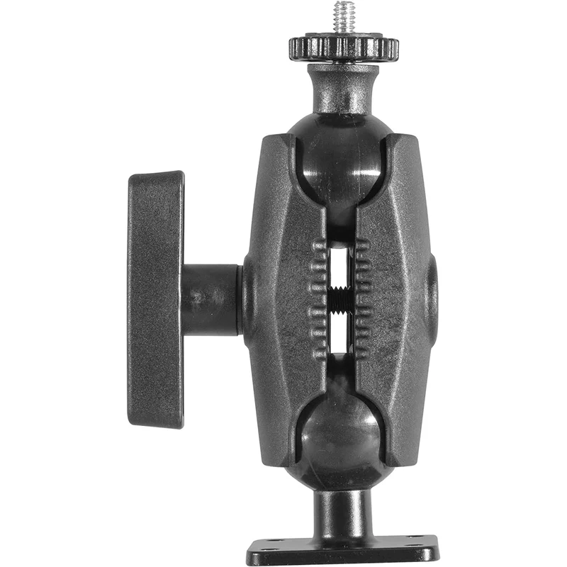 iBolt 38mm / 1.5 inch Metal Rectangular AMPS Pattern to ¼ 20” Composite Camera Screw Dual Ball Mount