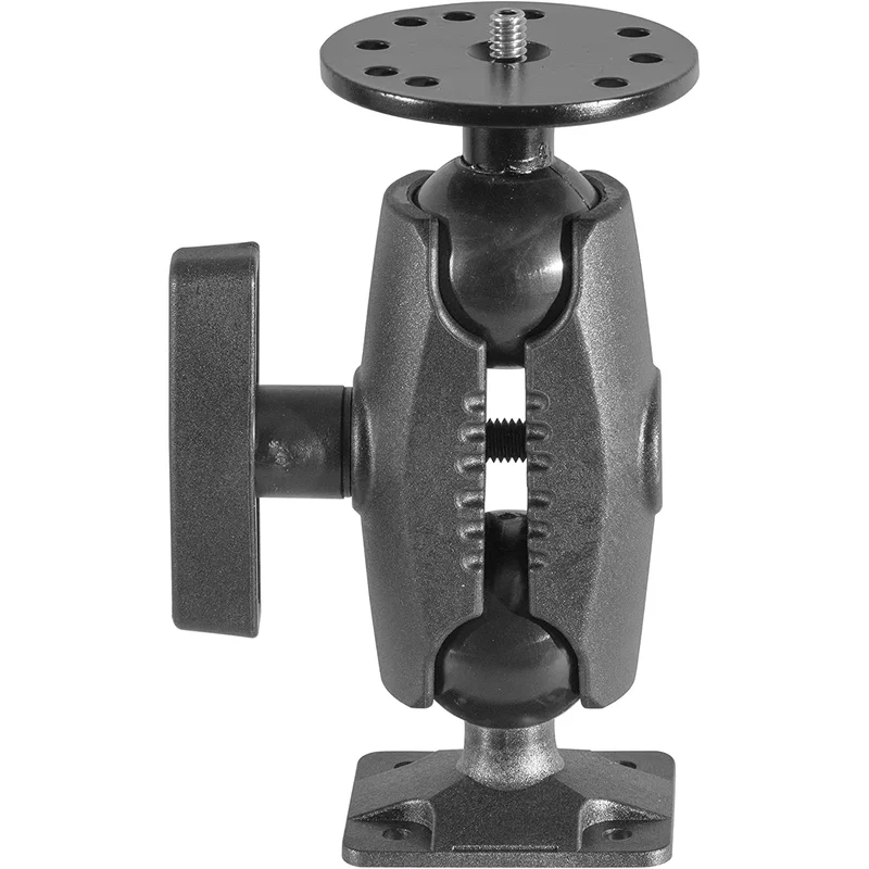 [IBAMPS-34214] iBolt 38mm / 1.5 Zoll Composite Rechteck AMPS Muster zu ¼ 20” Metall Kamera-Schraube Dual Ball Halterung - mit einem 3.5-Zoll Composite 38mm Bizmount Arm