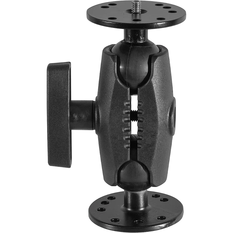[IBAMPS-34217] iBolt 38mm / 1.5 Zoll Metallkreisförmiges AMPS-Muster zu ¼ 20” Metallkamera-Schraube Dual Ball Mount