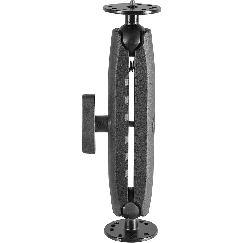 [IBAMPS-34267] iBOLT 38mm / 1.5 inch Metal Circular AMPS Pattern to ¼ 20” Metal Camera Screw Dual Ball Mount- Featuring a 8.5-inch Aluminum 38mm Bizmount Arm