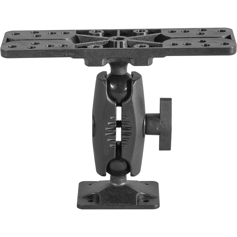 iBOLT 25mm / 1 inch Composite Universal Marine Electronic Fish Finder to Composite Rectangular AMPS Pattern Drill Base Mount