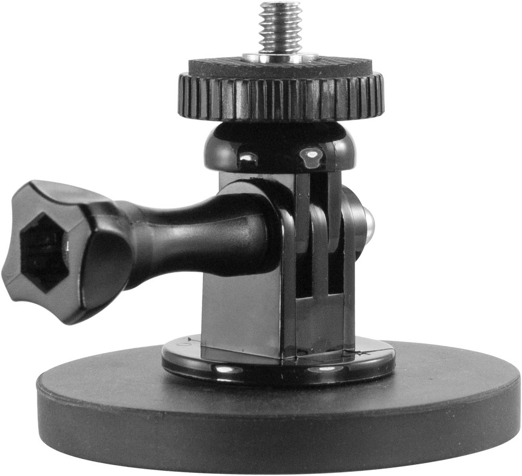 iBOLT 88mm Diameter Magnetic Mount Base w/ 1 / 4 20 Camera Screw and Compatible with GoPro Adapter