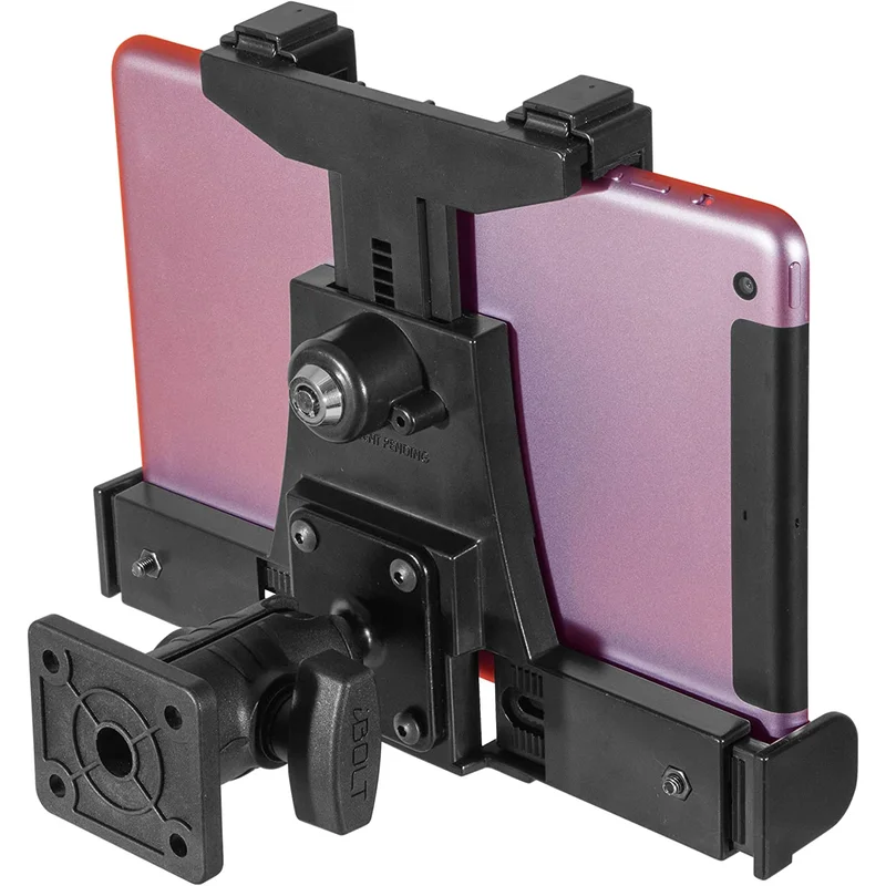 iBolt Dock'n Lock DynaMount AMPS w/ 2" Single Socket Arm Locking Drill Base Mount for All 7"-10" Tablets