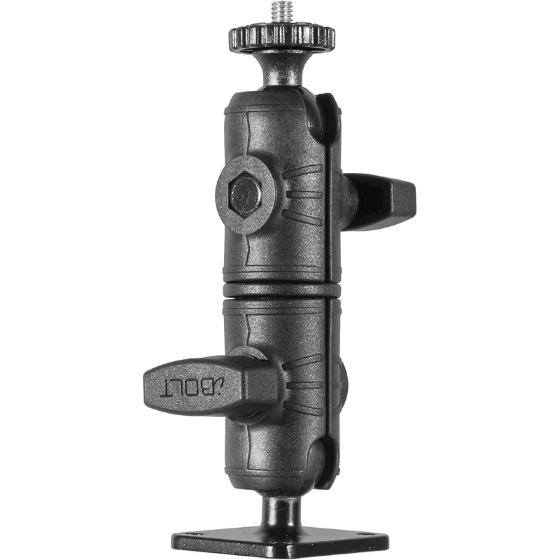 [IBDY-34340] iBolt ¼ 20 Camera Screw DynaMount AMPS w/ 4.25 inch Double Socket Arm- Drill Base Mount