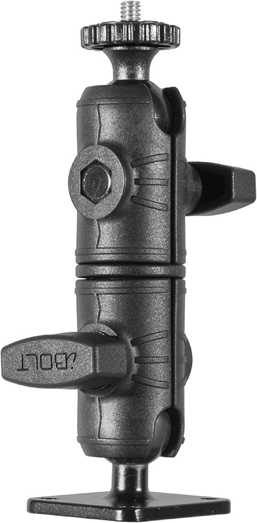 iBolt ¼ 20 Camera Screw DynaMount AMPS w/ 4.25 inch Double Socket Arm- Drill Base Mount