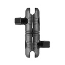 iBOLT 25mm Composite Octo Pattern Double Socket Swivel Arm