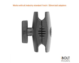 [22202] iBOLT Aluminum 2.75 inch Double Socket Arm for 25mm Ball adapters