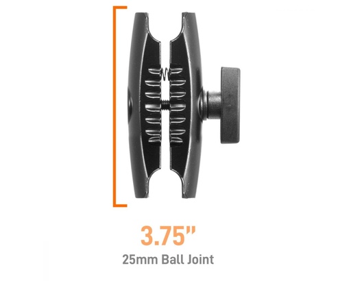 [22193] iBOLT Aluminum 3.75 inch Double Socket Arm 25mm Ball adapter