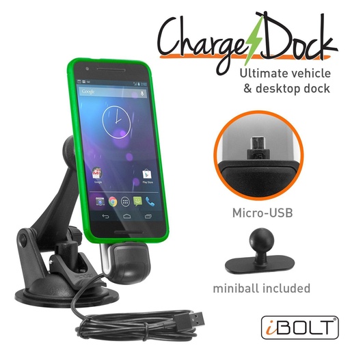 [IBM-34200] iBOLT ChargeDock microUSB Dock/Mount